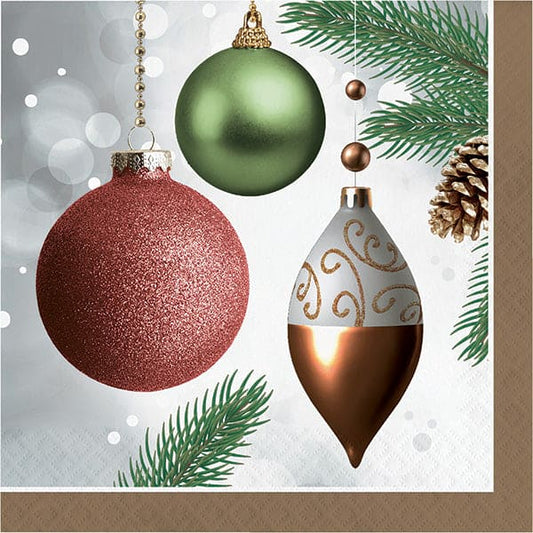 Dazzling Ornaments Luncheon Napkins 16ct