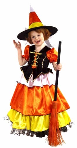 Candy Corn Witch Girls Costume