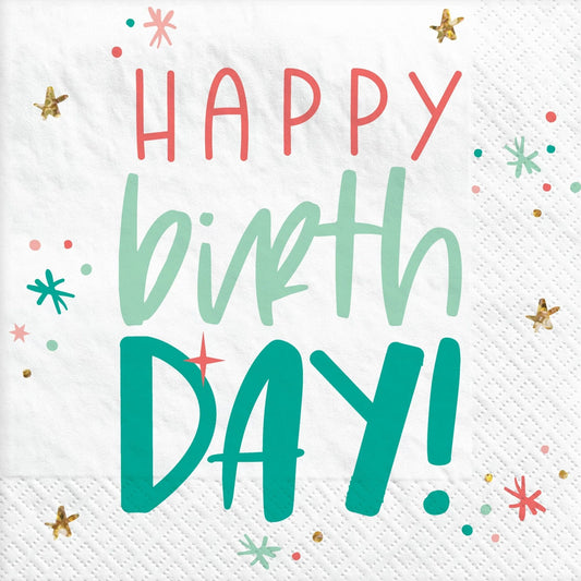 Happy Cake Day Lunch Napkins 16 Ct