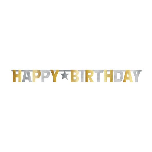Silver & Gold Giant 11ft Letter Banner