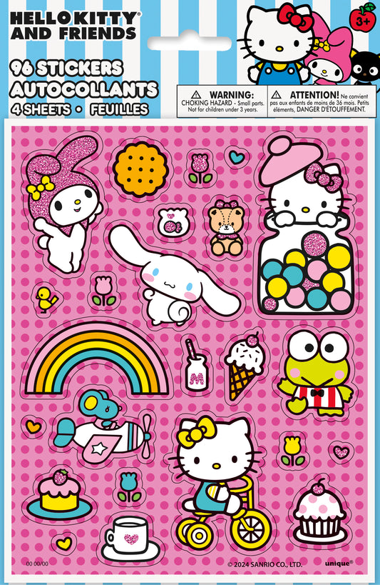 Hello Kitty Friends Glitter Stickers 4ct
