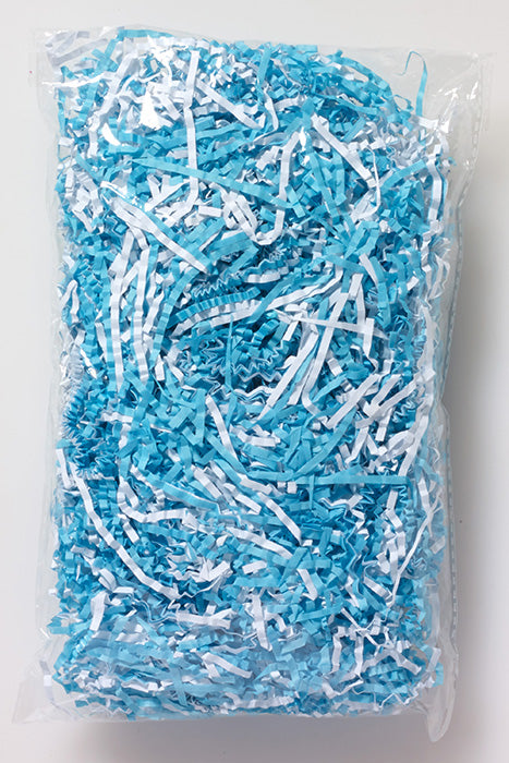 Krinkled Paper Shred - Blue and White 2oz