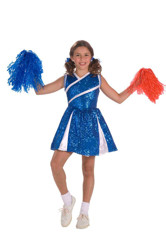 Sassy Cheerleader Blue Costume Child