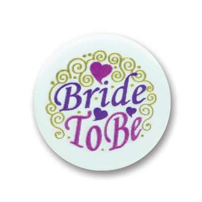 Button - Bride to be Satin Button 2"