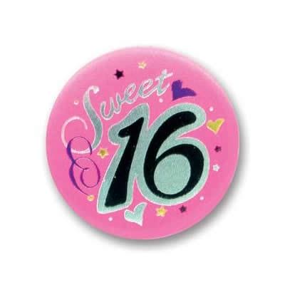 Button - Sweet Sixteen Satin Button 2"