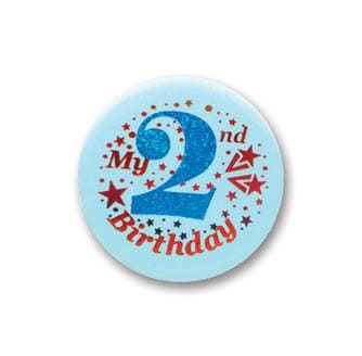Button - My 2nd Birthday Satin Button 2"