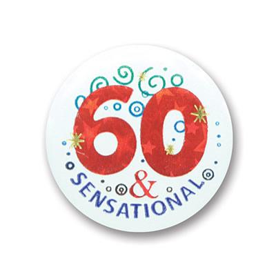 60 & Sensational White Satin Button