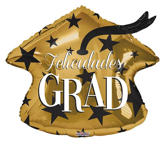 Felicidades Graduado Congrats Grad 18in Globo Metálico Metallic Balloon
