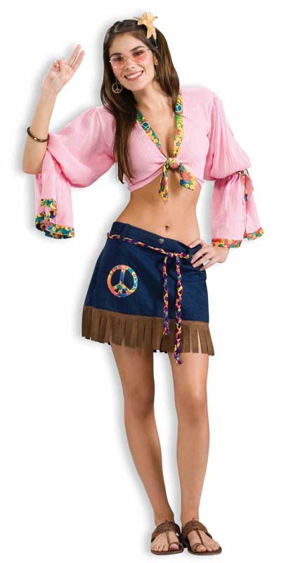 Sexy Hippie Chickie 60's Adult Costume