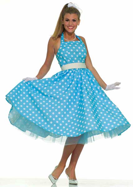 50's Rockabilly Prom Dress Adult Costume