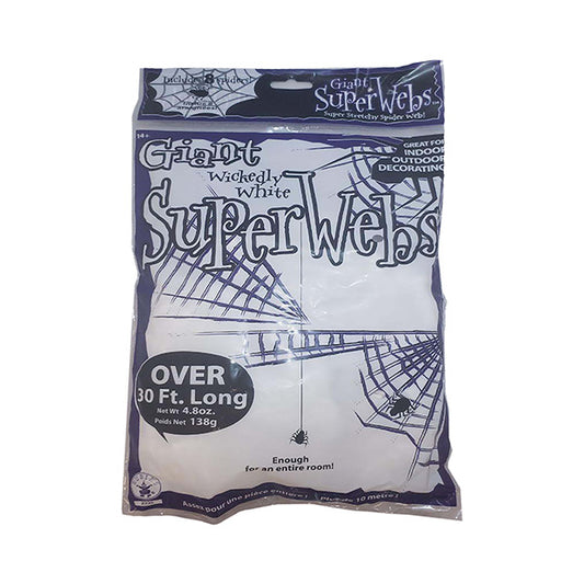 Spider Web White 138 grams with 8 Spiders