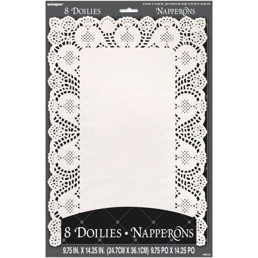 Paper Doilie Placemats 9.75x14.25in - White