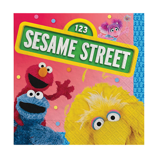 Everyday Sesame Street Beverage Napkins 16 Ct