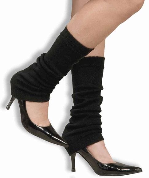 80's Style Black Leg Warmers