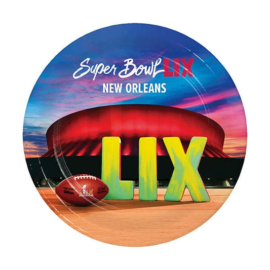 Super Bowl 59 7in Round Luncheon Paper Plates 8ct