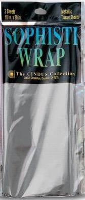 Silver Metalized Gift Wrap