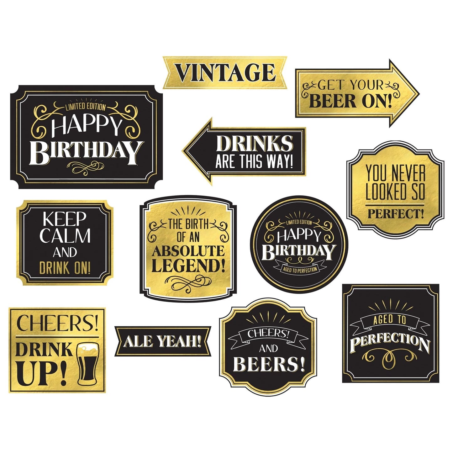 Better with Age Birthday Cutouts 12 Ct