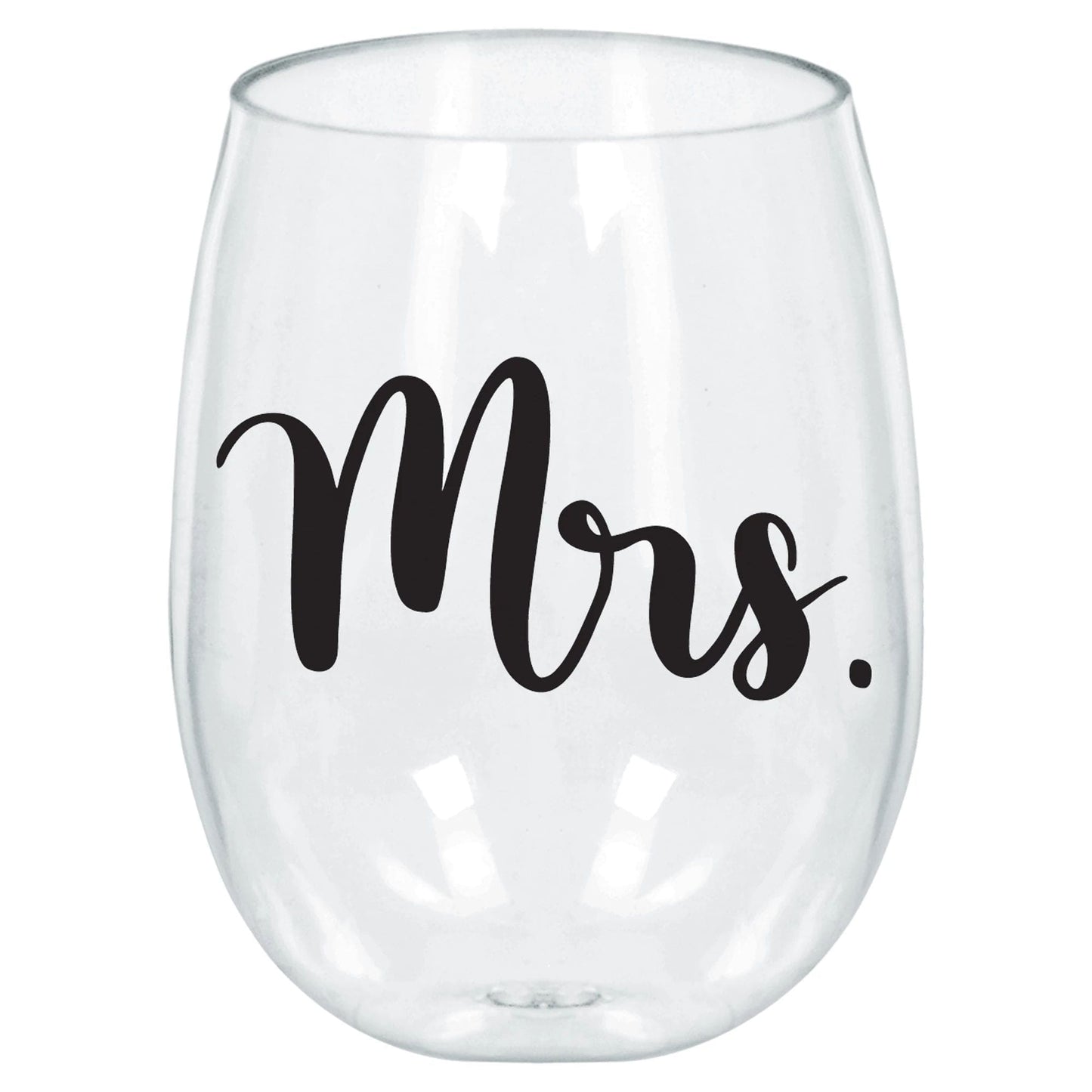 Mrs. Stemless Wine 17.9oz Glass