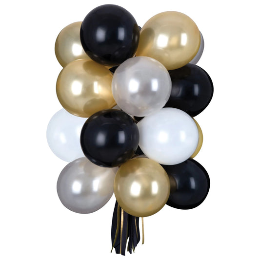 Air-Filled Latex Balloon Chandelier w/ Tassel - Luxe 32 Ct