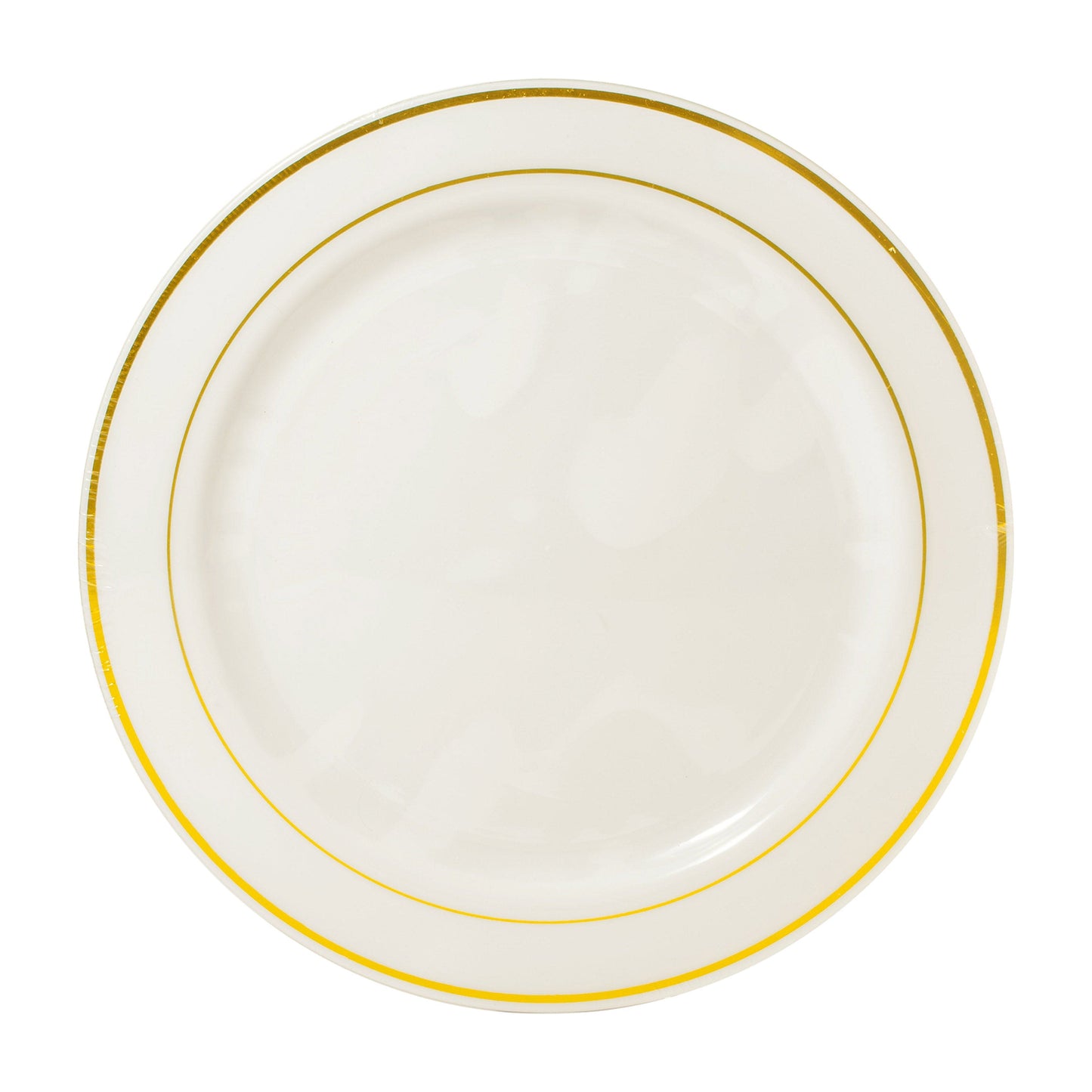 Ivory 10.25in Plate with Solid Gold Border 8 Ct