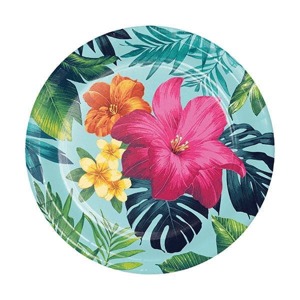 Tropic Time 7in Round Luncheon Paper Plates 8ct
