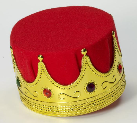 Kings Crown with Red Felt Adult