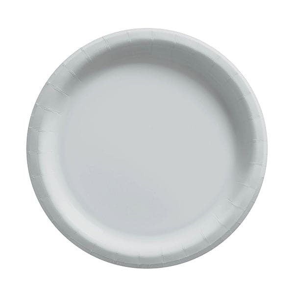 Silver Big Party Pack Paper Plates, 7" 50 Ct