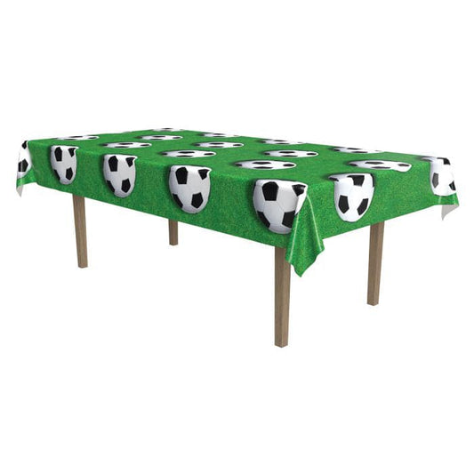 Soccer Ball 54 x 108in Plastic Table Cover