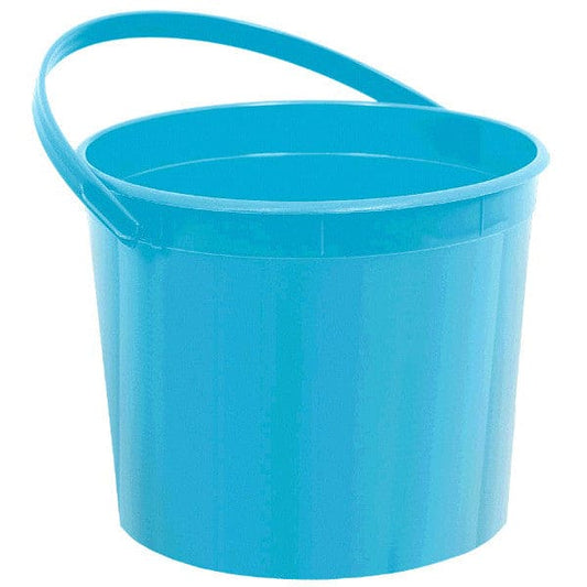 Carribean Blue Plastic Favor Bucket