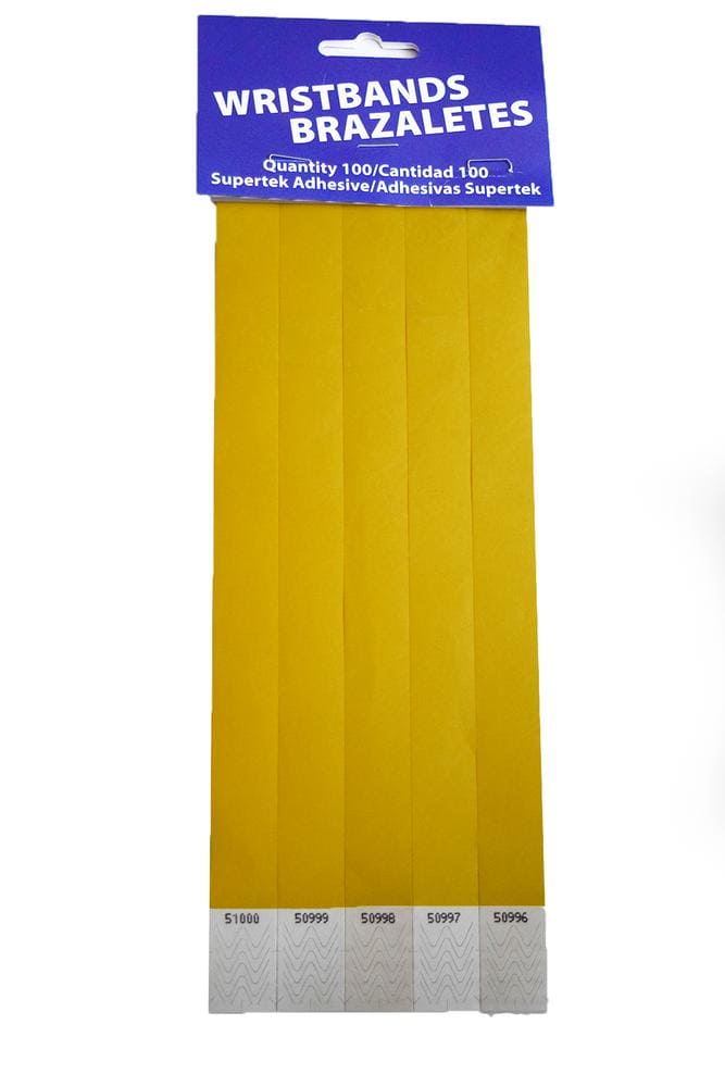 Yellow Wristbands - 100ct