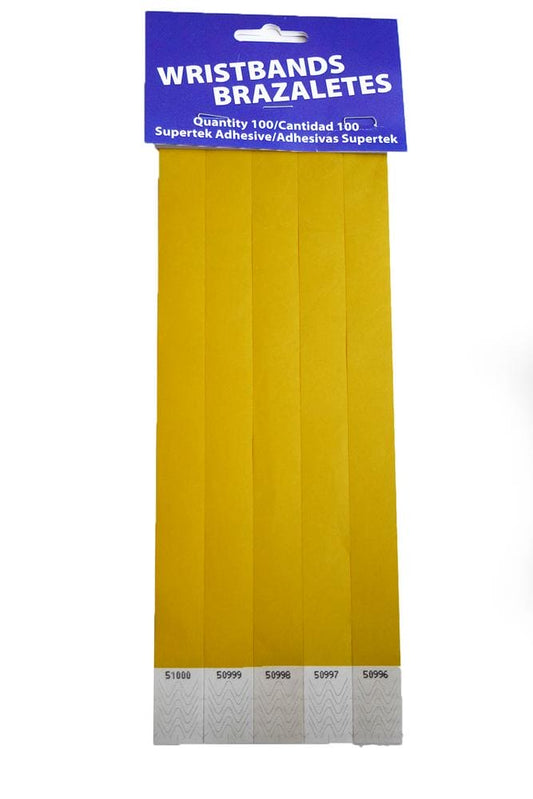 Yellow Wristbands - 100ct