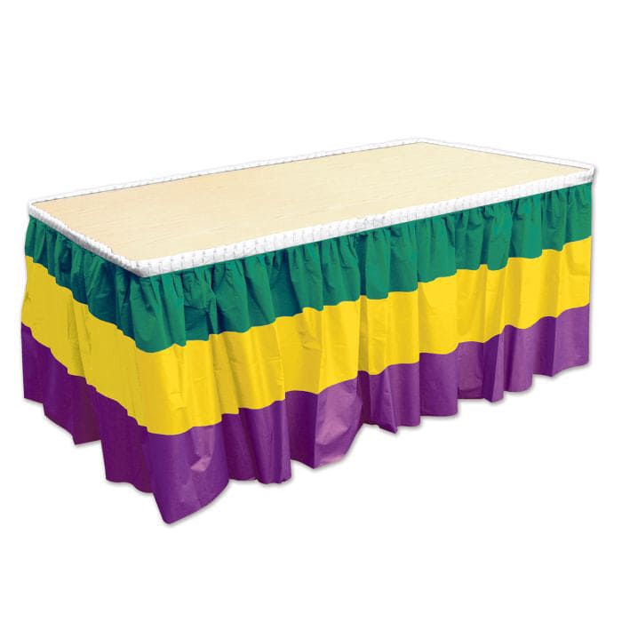 Mardi Gras 29in x 14in Table Skirting