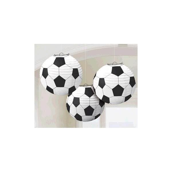 Soccer Paper Lanterns 3 Ct