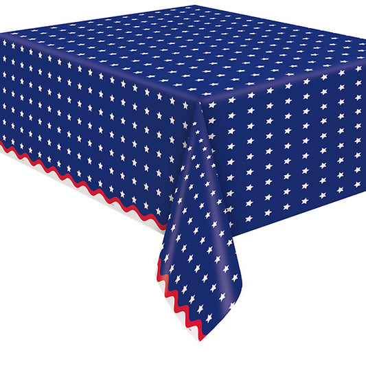 Peppy Patriotic 54 x 84in Paper Table Cover