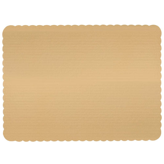 Corrugated Gold Scalloped Cake Board 14 x 19in