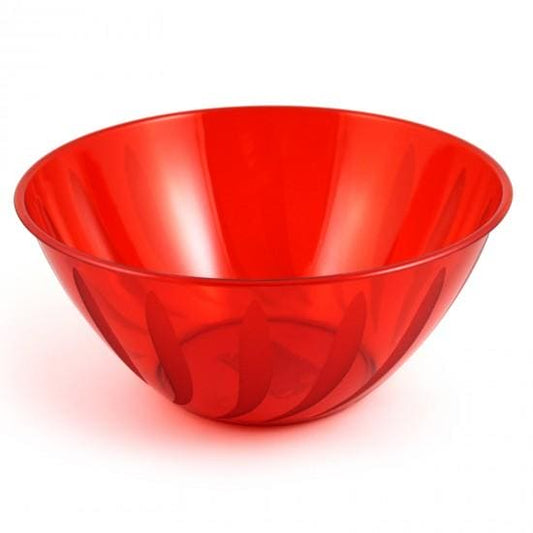 Large Red Plastic Swirl Bowl 164oz