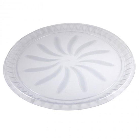 Red Round Swirl Plastic Tray 18in