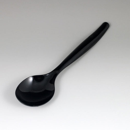 Black Plastic Serving Spoon 8in