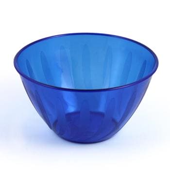 Small Blue Plastic Swirl Bowl 24oz