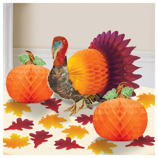 Traditional Thanksgiving Table Decorating Kit 15 Ct