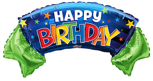Brite Birthday Banner 36in Metallic Balloon