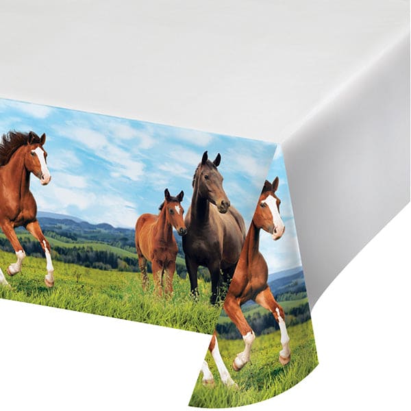 Horse & Pony 54 x 102in Plastic Table Cover