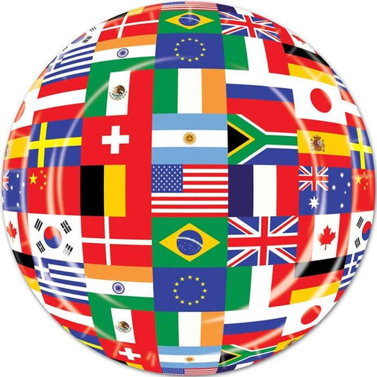 International Flags 9in Dinner Paper Plates
