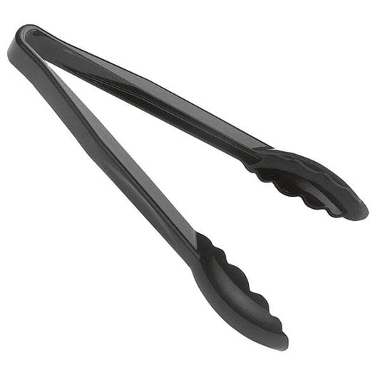 Scalloped Black Tongs 9in