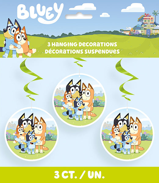 Bluey Swirl Decorations 3ct