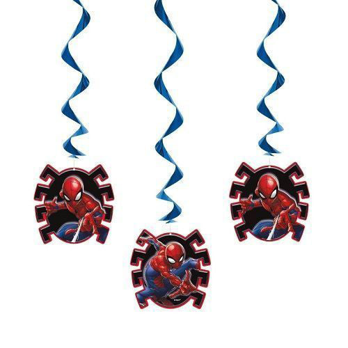 Spider-Man Hanging Swirl Decoration 26in 3ct