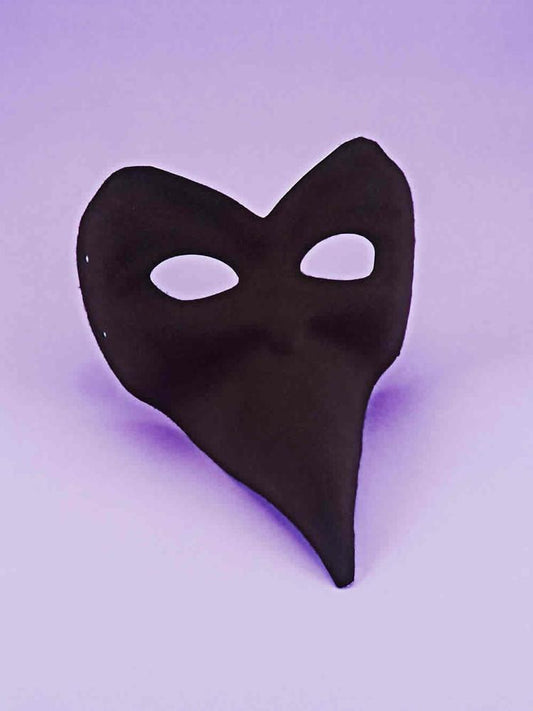 Fancy Italian Mardi Gras Black Long Nose Mask