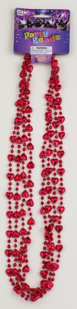 Red Hearts Beads 4 Ct