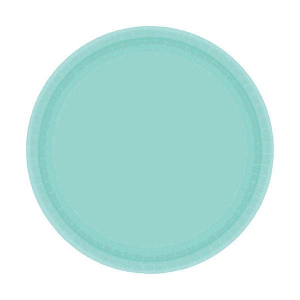 Robin's Egg Blue 7in Round Luncheon Paper Plates