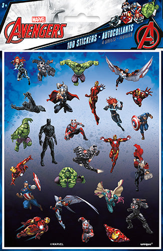 Avengers Stickers Sheets (100 Stickers) 4ct